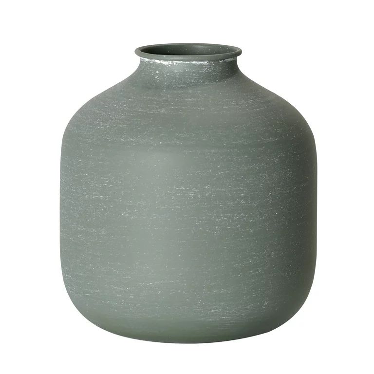 Crystal Art Gallery Contemporary Iron Metal Tabletop Vase, Greens | Walmart (US)