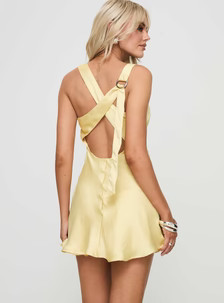 Sama Mini Dress Yellow | Princess Polly US