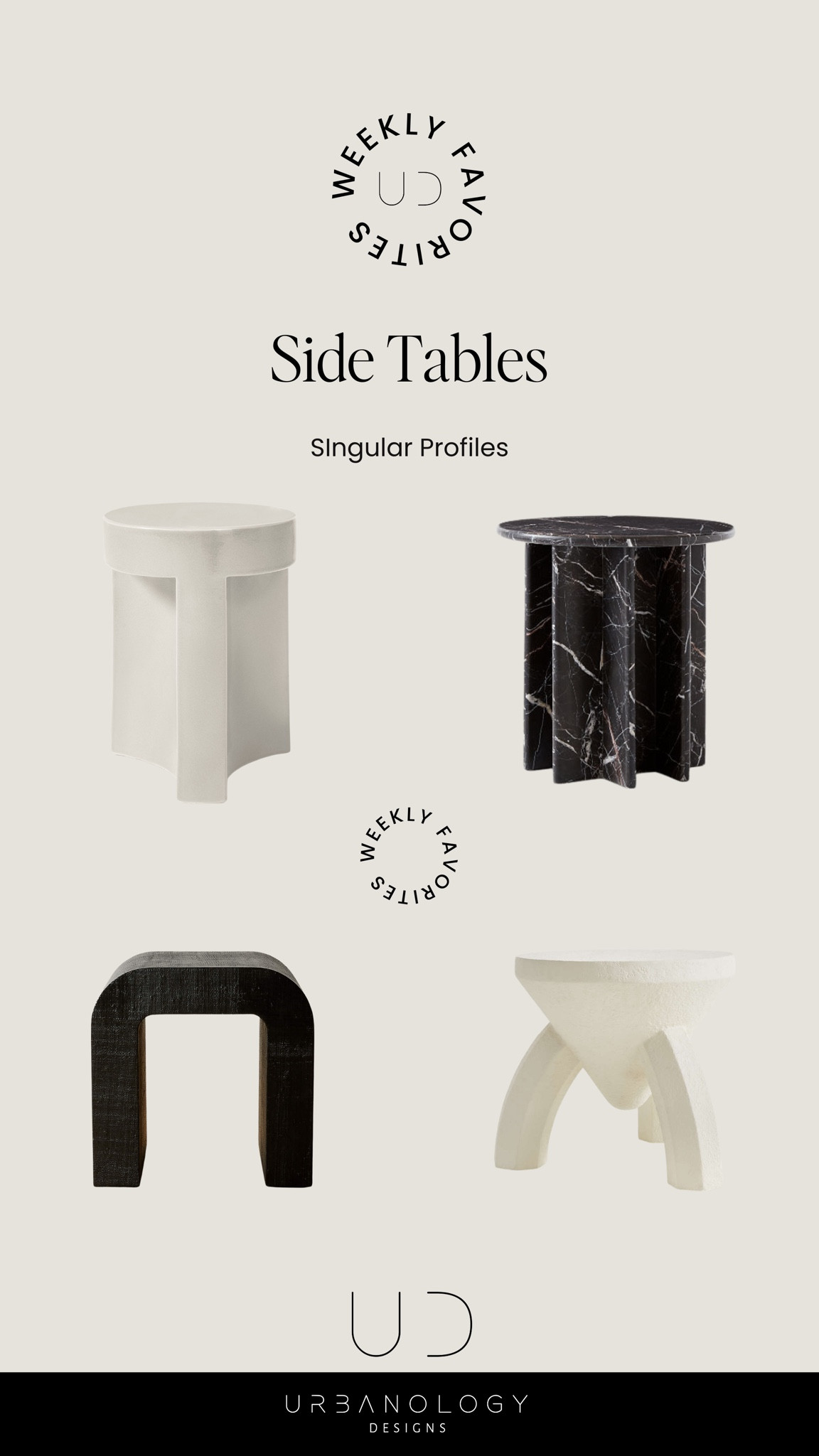 Layering monochrome pieces in diverse textures like marble, ceramic, or cement, create unity within your space.

These side tables check all our boxes! 

#LTKFind #LTKhome #LTKstyletip