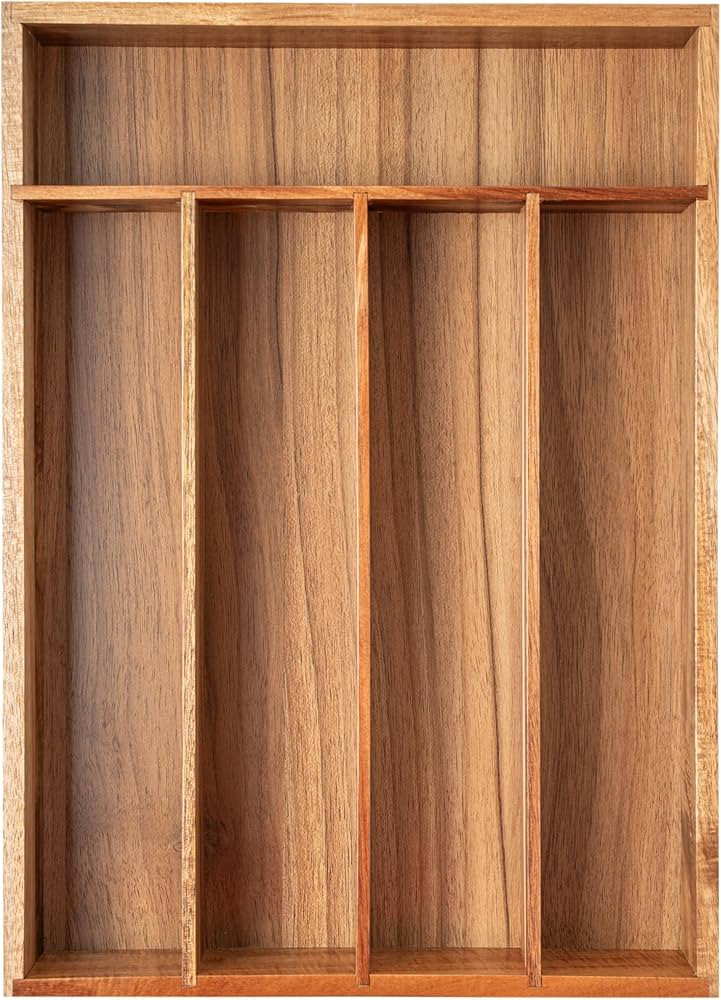 Silverware Organizer Kitchen Drawer Organizer Utensil Organizer Acacia Silverware Holder Cutlery ... | Amazon (US)