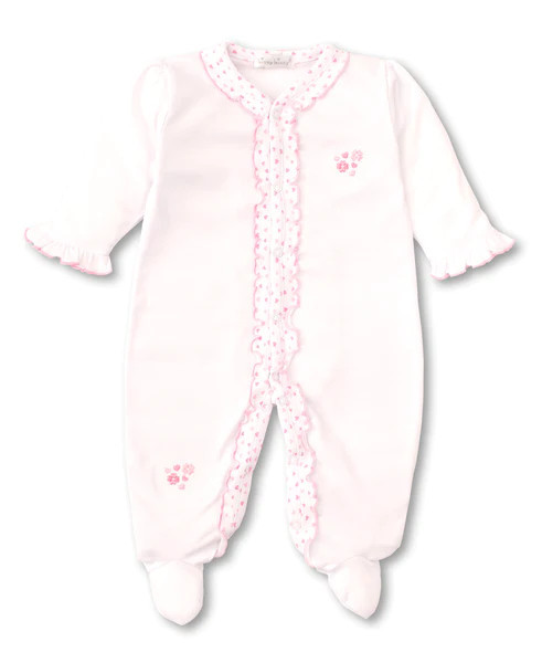 Kissy Sweethearts White Ruffle Footie | Kissy Kissy