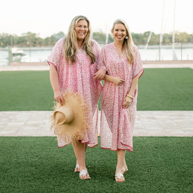 Mom Pink Print Caftan | Classic Whimsy