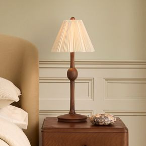 Pierce & Ward Ribbed Wood Table Lamp (20") | West Elm (US)