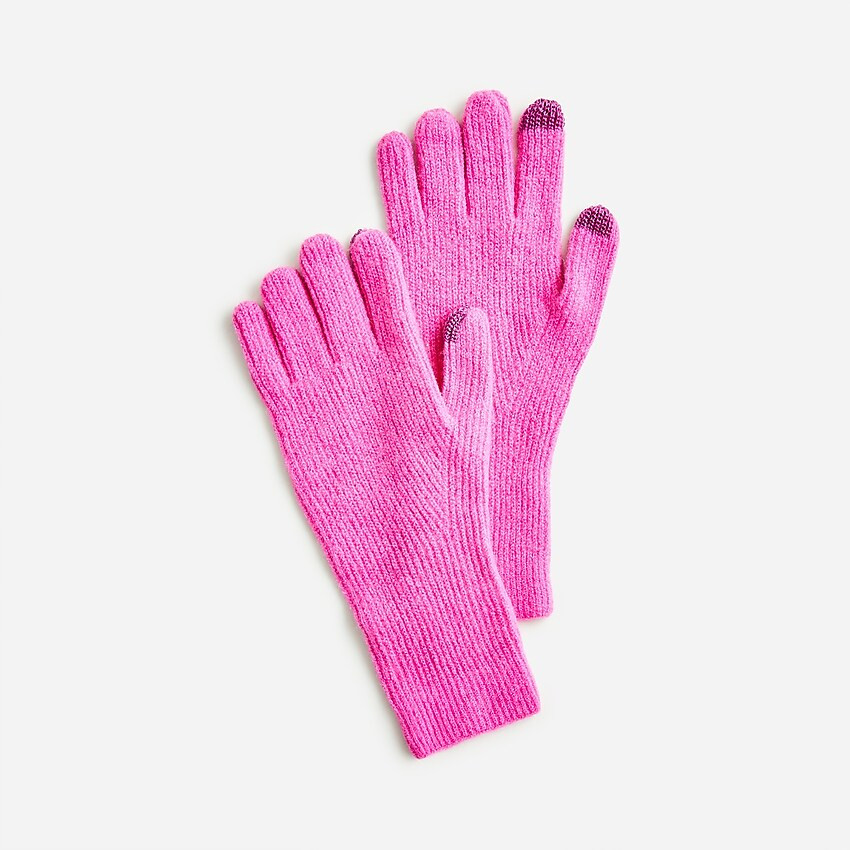 Ribbed touch-screen gloves in supersoft yarn | J. Crew US