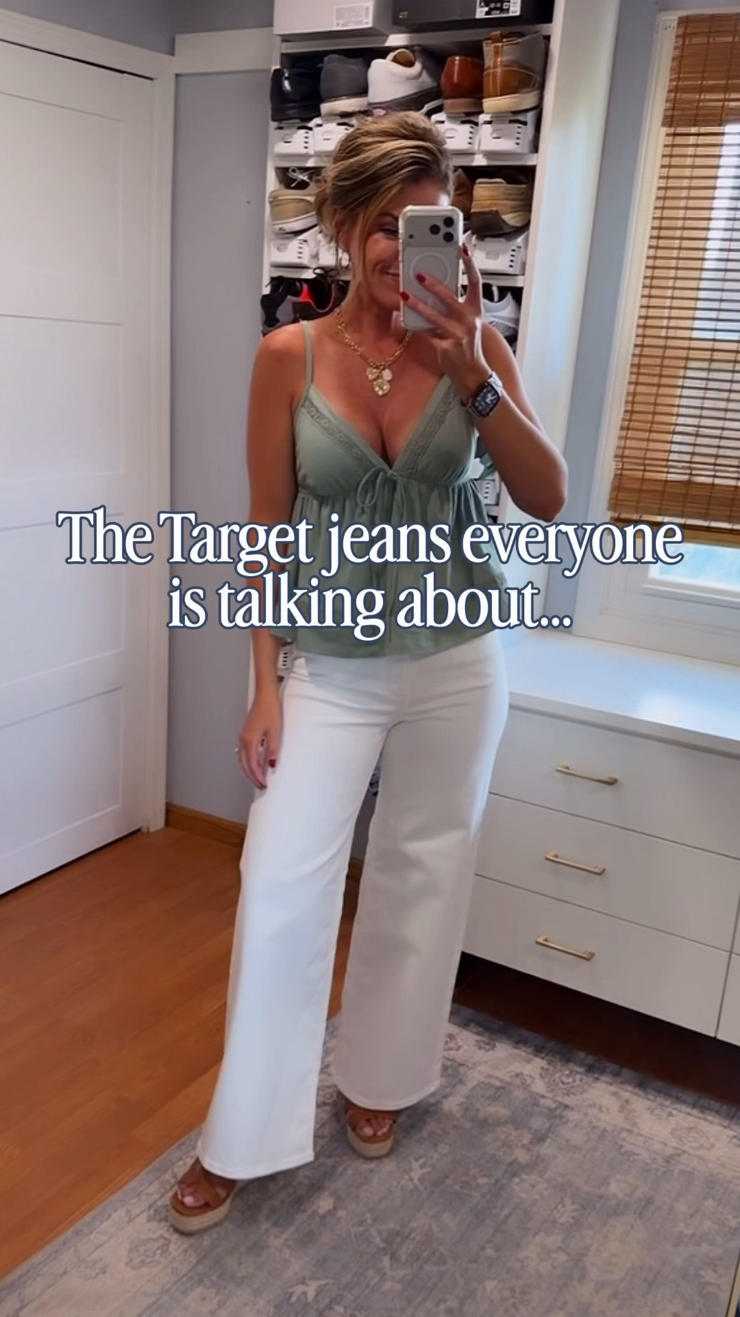 #targettuesday 🎯 
Finally grabbed these viral jeans in the cream wash. Not sure why I waited so long. 
Tops/ medium 
Jeans / 8 regular length
@Target

#LTKSeasonal #LTKOver40 #LTKootd