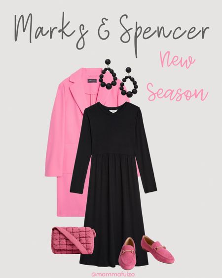 New in at Marks & Spencer 🖤🩷

Pink coat
Black dress
Pink loafers
Pink handbag
Fashion earrings 
Quilted handbag 
Wool coat
Winter fashion 
Winter brights 
Pop of colour 

#LTKeurope #LTKstyletip #LTKsalealert