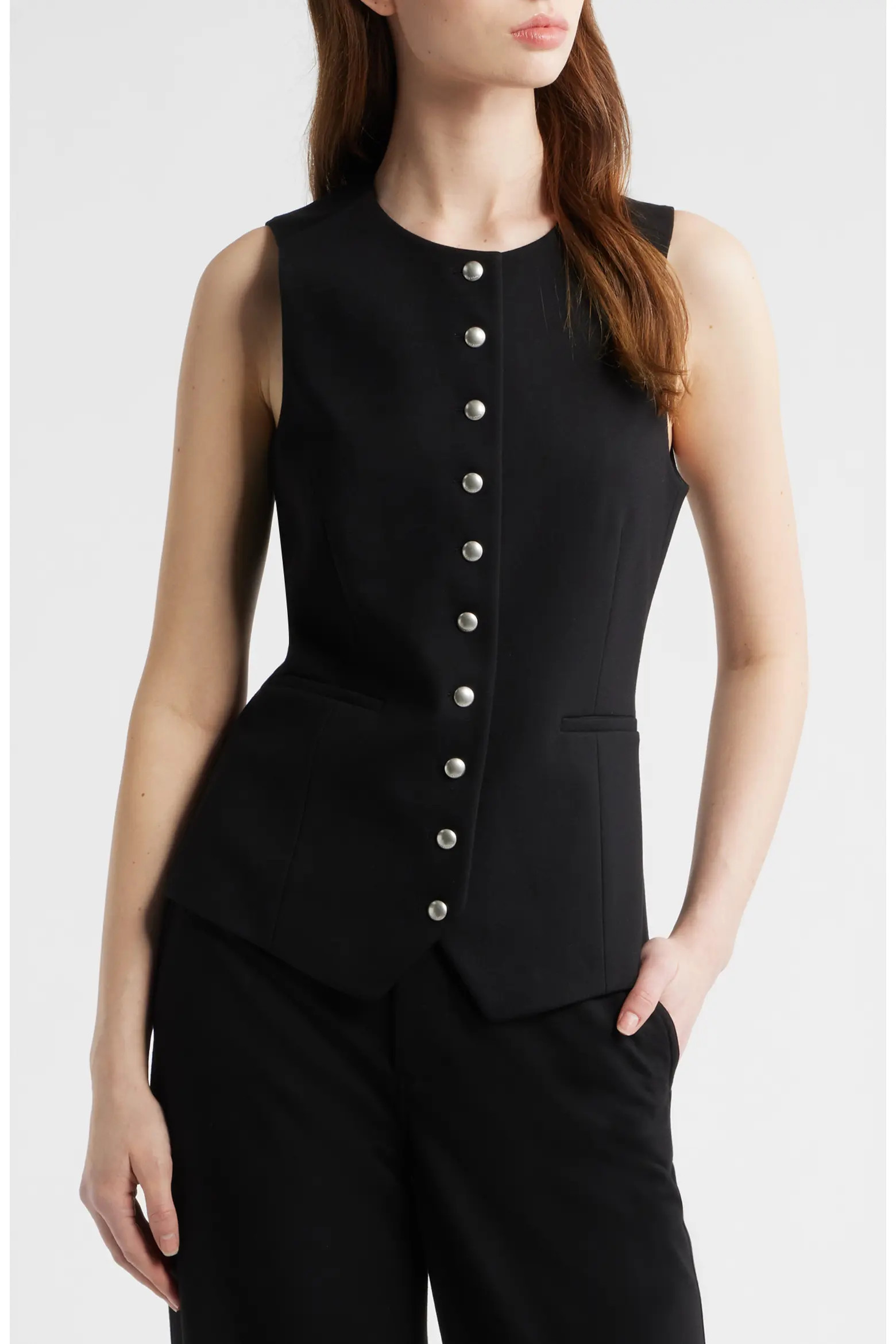 Irina Ponte Knit Longline Vest (Women) | Nordstrom | Nordstrom