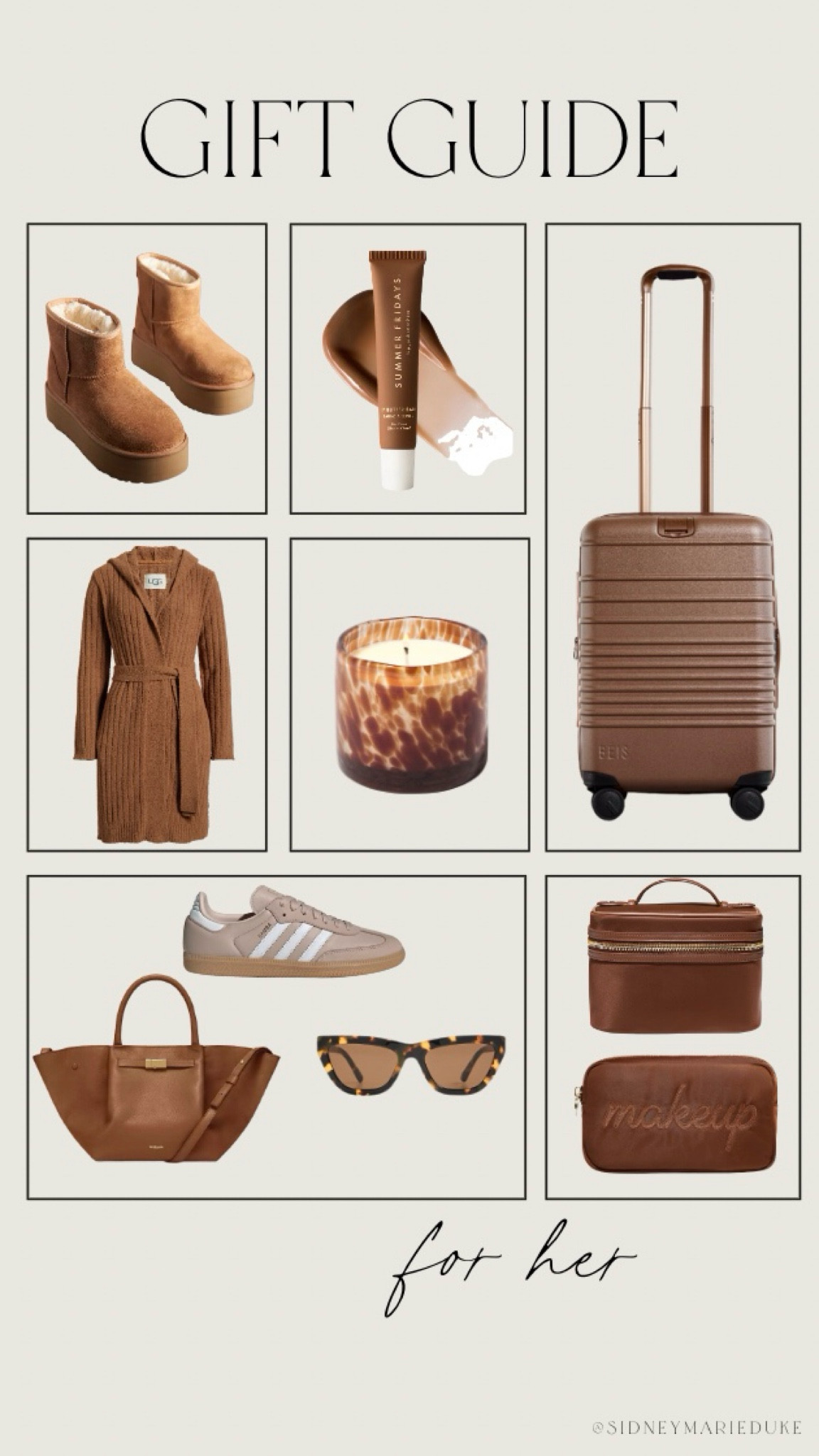 Holiday gift guide for her! 

Neutral brown gifts
Cozy gifts
Gifts for the beauty lover
Travel gifts 
Fashion gifts 

#LTKGiftGuide #LTKBeauty #LTKHome