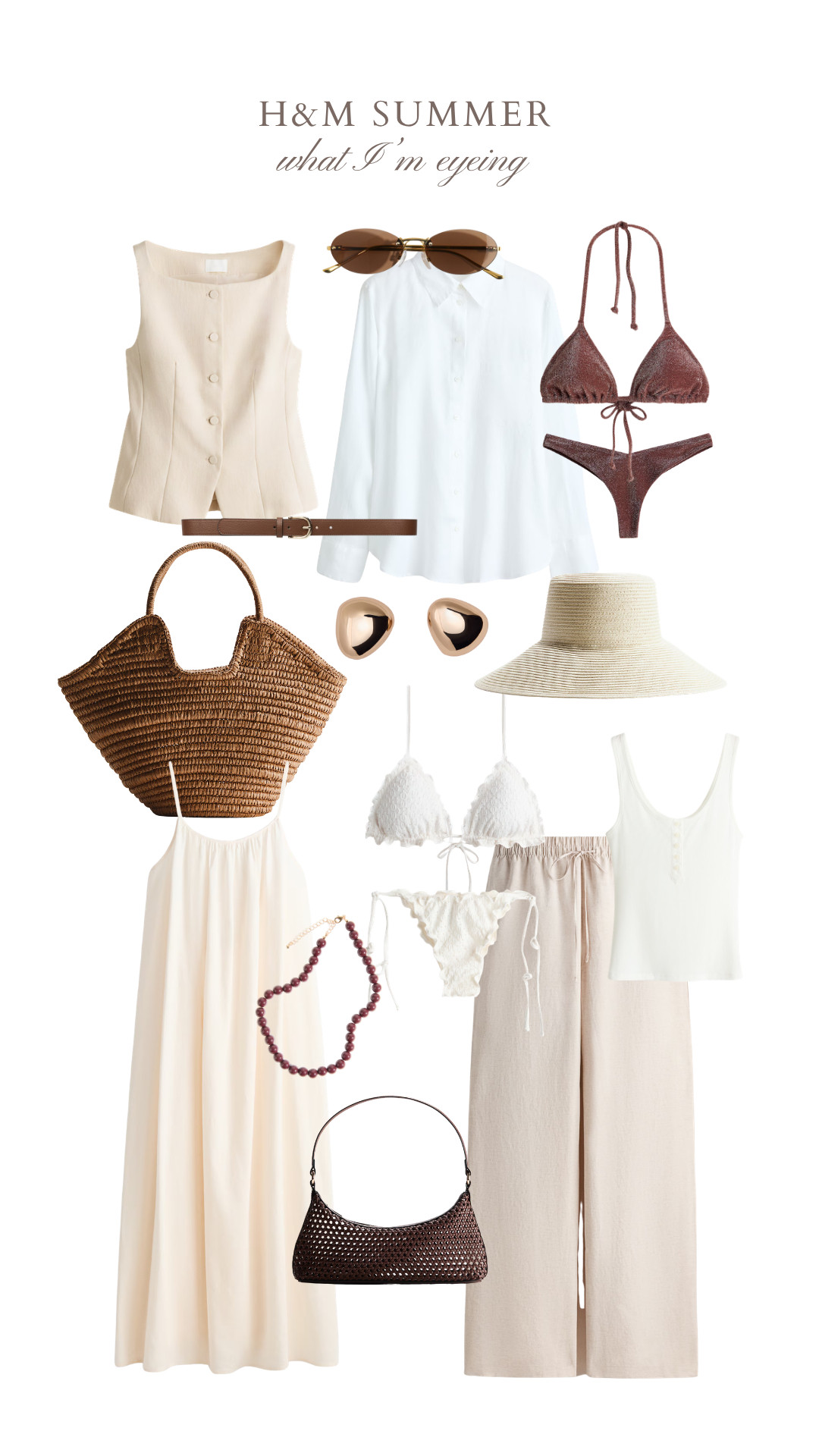 H&M Recent bits! 

summer l h&m l shorts l dress l bag l earrings l belt  

 