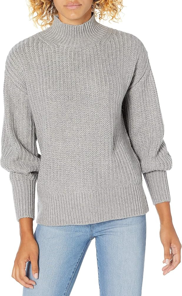 The Drop Women's INES Chunky Rib Mock-Neck Sweater | Amazon (US)