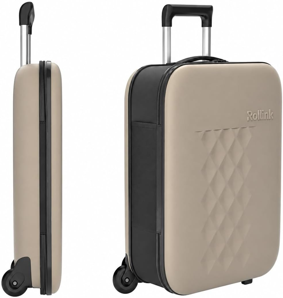 Rollink Flex Vega Air Foldable 2-Wheel Carry-On, 21-Inch, Warm Grey | Amazon (US)