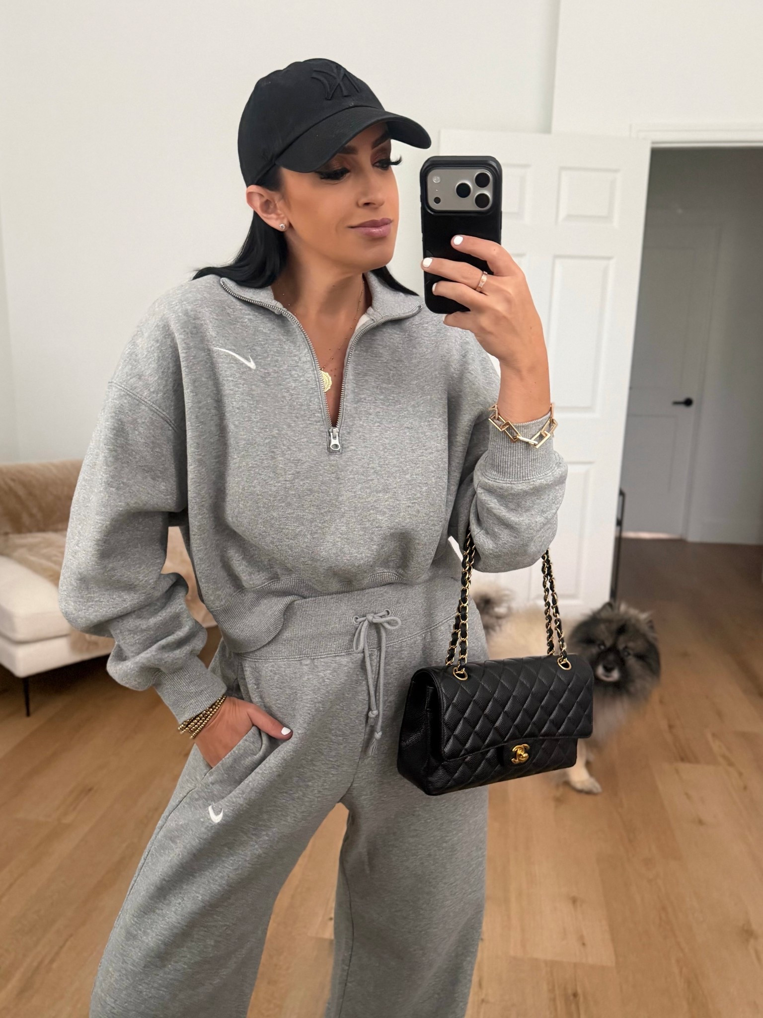 Nike sweatpants wearing size medium. Nike 3/4 zip sweatshirt wearing size medium 