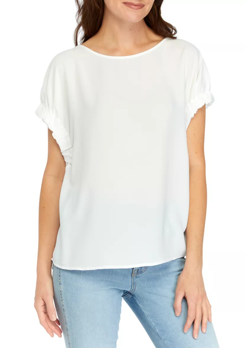 Women's Short Sleeve Tie Back Top | Belk