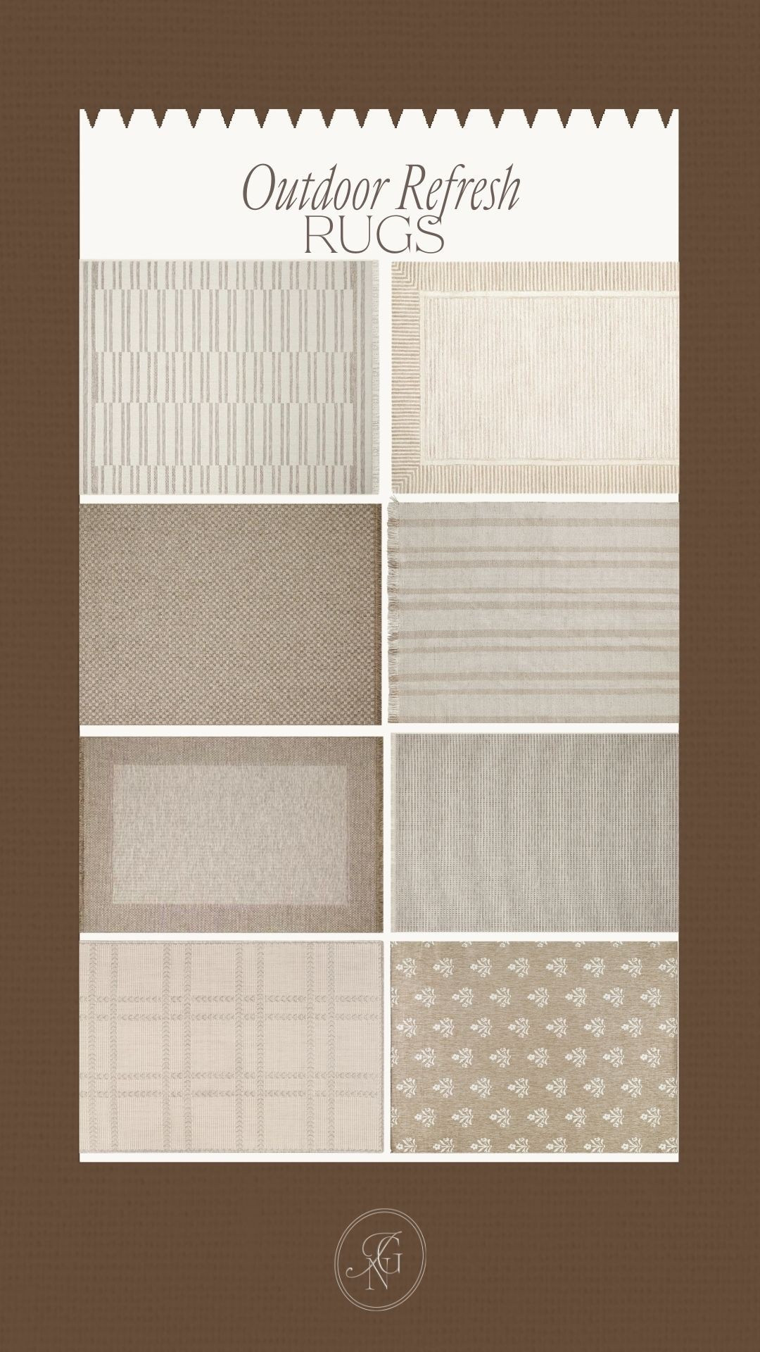 Sharing a roundup of my favorite outdoor rugs for patios, porches, and backyard spaces 🤍

These are perfect if you’re looking for:
• large outdoor rugs
• neutral patio rugs
• washable outdoor rugs
• modern outdoor rug ideas
• budget-friendly patio decor
• outdoor rugs for under dining tables
• outdoor rugs for small patios

The right rug completely transforms your patio and makes your outdoor seating area feel layered, cozy, and styled ✨



#outdoorrugs #patiorug #outdoorliving #patioinspo #backyarddecor #outdoordecor #modernoutdoor #neutralhome #coastalhome #ltkhome #ltkstyle #walmarthome #amazonhome #targethome #homedecorideas #patioideas #backyardinspo #porchdecor #smallpatioideas #modernorganic #springrefresh #summerdecor #ruginspo #layeredhome #outdoorstyling #homeinspo


#LTKSpringSale #LTKHome #LTKSeasonal
