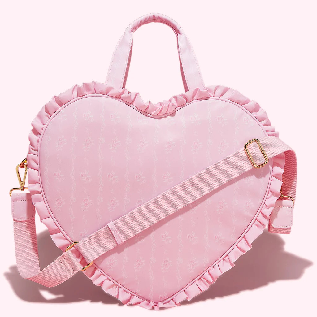 High Tea Printed Ruffle Heart Tote | Stoney Clover Lane
