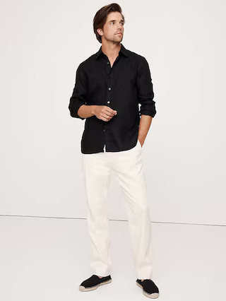 Italian Linen-Cotton Pull-On Pant | Banana Republic (US)