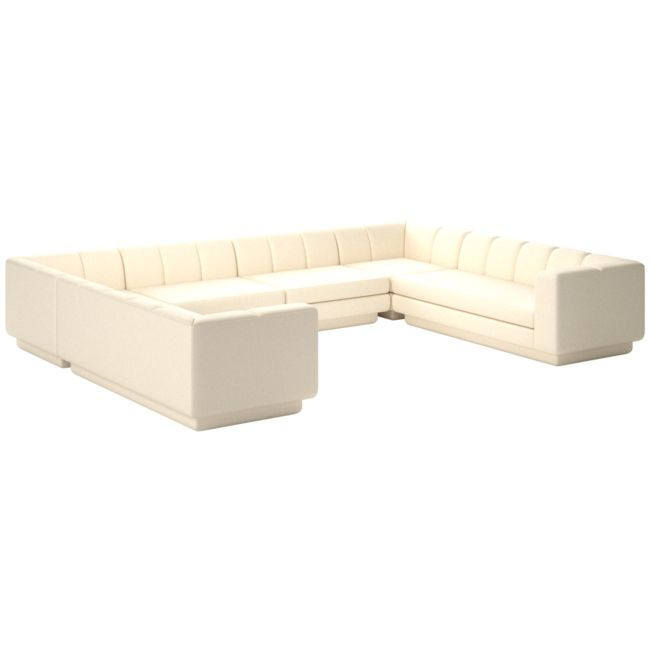 Yarrow 6-Piece U-Shaped Sectional Sofa Kanvas Sand | CB2