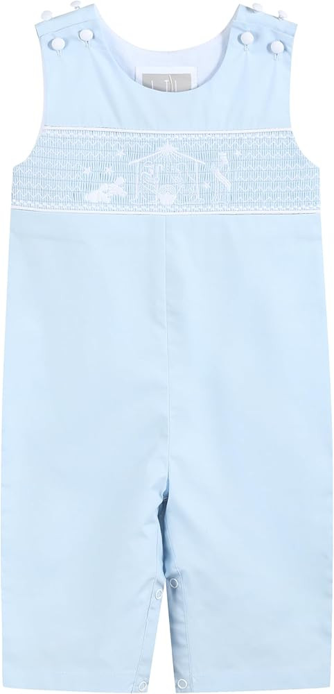 Lil cactus Boys Baby and Toddler Smocked Christmas Overalls | Amazon (US)