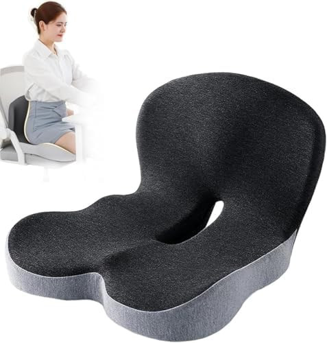 Memory Foam Office Chair Cushion, L-Shaped Integrated Seat Cushions, Chair Seat Cushion for Lower... | Amazon (US)