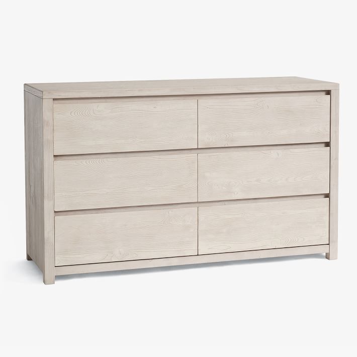 Costa 6-Drawer Wide Dresser, Weathered White | Pottery Barn Teen