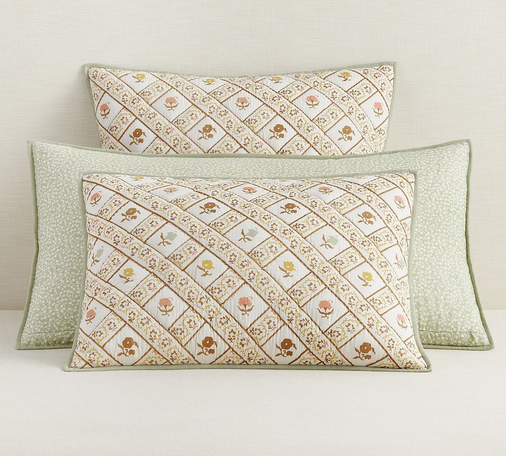 Julia Berolzheimer Trellis Handcrafted Reversible Quilted Sham | Pottery Barn (US)