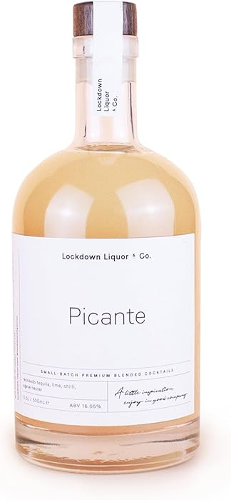 Lockdown Liquor Picante Ready to Drink Cocktail, 500ml Bottle | Premium Tequila, Lime & Chilli Bl... | Amazon (UK)