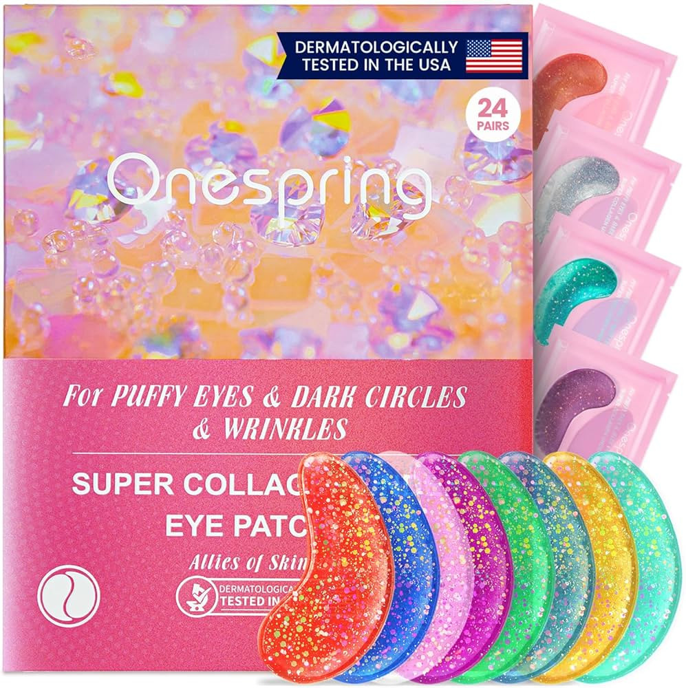 Onespring Under Eye Patches (24 Pairs) - Upgrade Eye Gel Pads for Wrinkles, Puffy Eyes, Dark Circ... | Amazon (US)