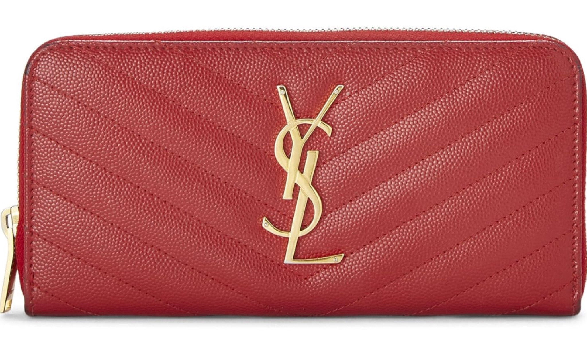 15% off 🎉

YVES SAINT LAURENT
Pre-Loved Red Grainy Leather Zip Around Wallet, Red

About this item
Dry Cloth Clean
Imported
Pre-Loved Condition: Very Good; Minor tarnishing on hardware, minor discoloration on interior leather lining
Length: 8" (20 cm), Height: 4" (10 cm), Depth: 1" (2 cm)
Made in Italy
Zip Around Closure
One Zip Compartment, Two Slip Pockets And Ten Card Slots
Leather Lining
Gold Hardware
Show less
Description
Sleek and structured Yves Saint Laurent Wallet crafted in red Grainy leather with gold-tone Yves Saint Laurent logo

#LTKSpringSale #LTKsalealert #LTKstyletip