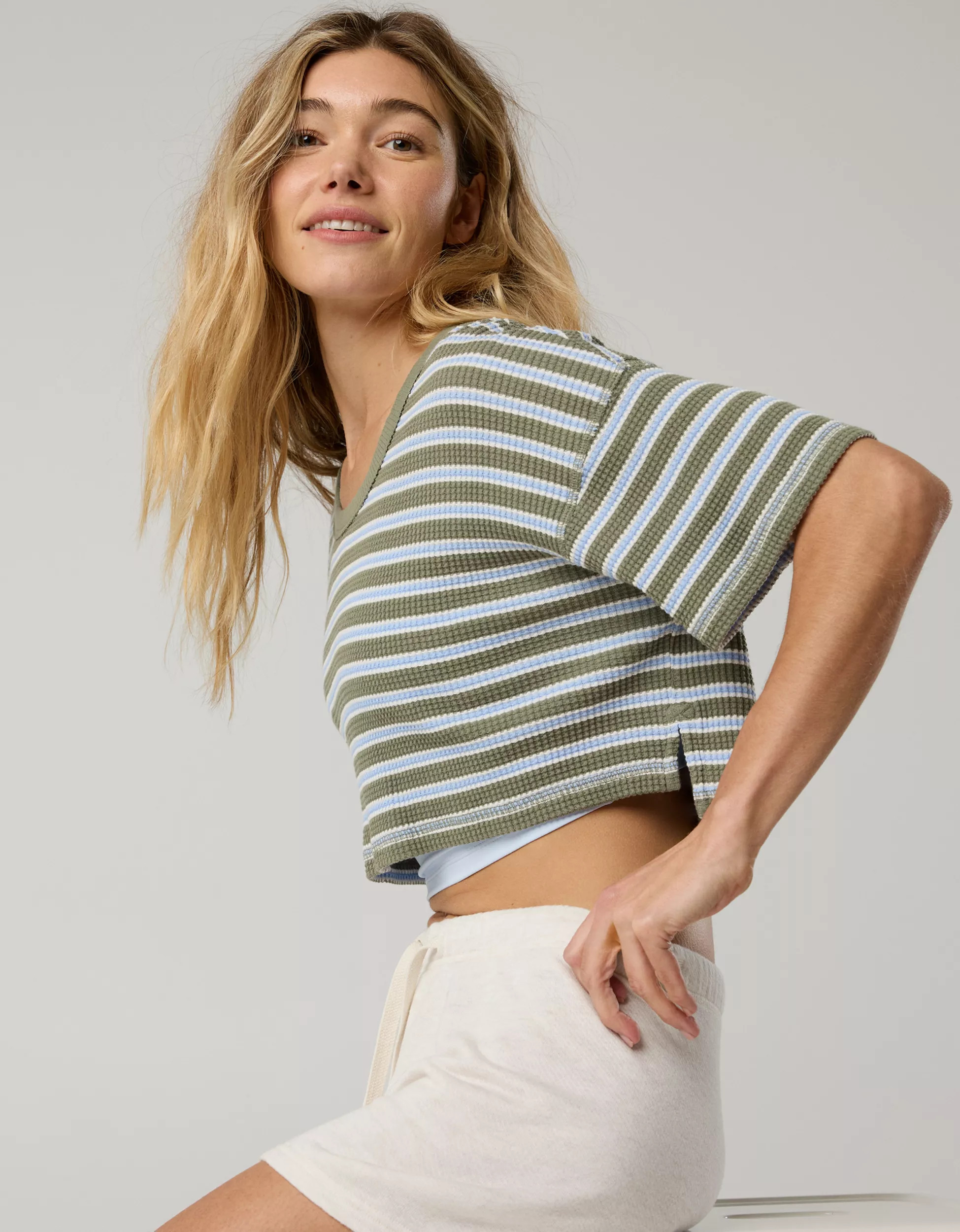 OFFLINE By Aerie Wow! Waffle Scoop T-Shirt | Aerie