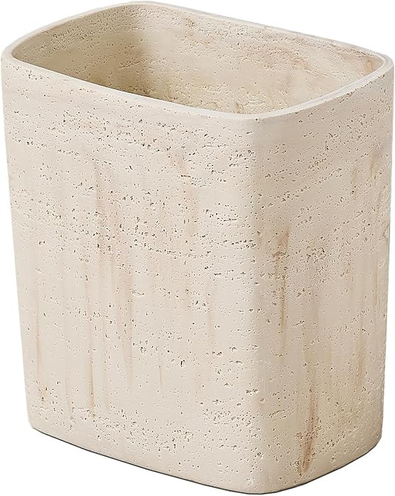 Polytree Natural Travertine Textures Bathroom Trash Can 1.8 Gallon(7 Liter) Small Kitchen Garbage... | Amazon (US)