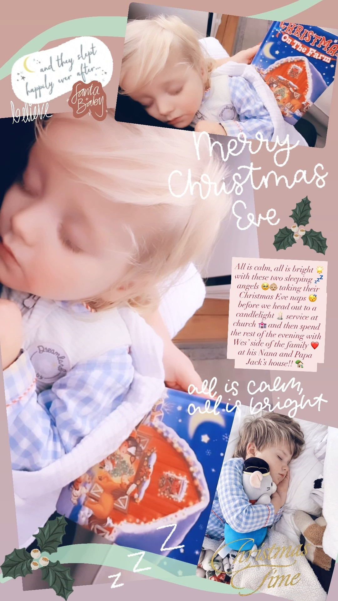 All is calm, all is bright 🌟 with these two sleeping 💤 angels 🥹👶🏼 taking their Christmas Eve naps 😴 before we head out to a candlelight 🕯️ service at church 💒 and then spend the rest of the evening with Wes’ side of the family ❤️ at his Nana and Papa Jack’s house!! 🏡 

#LTKHoliday