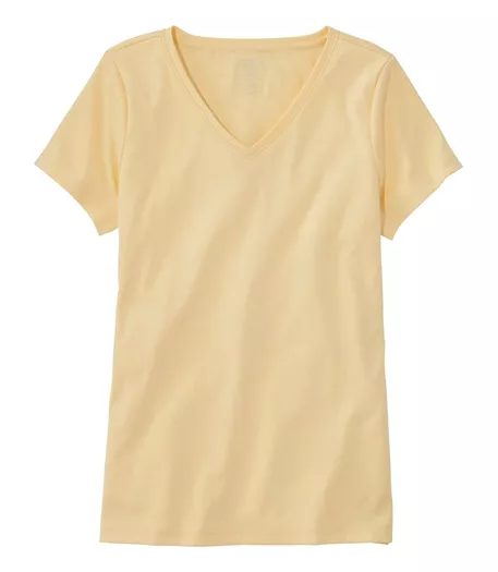 Women's Supima Cotton Nightgown, V-Neck Three-Quarter-Sleeve at L.L. Bean