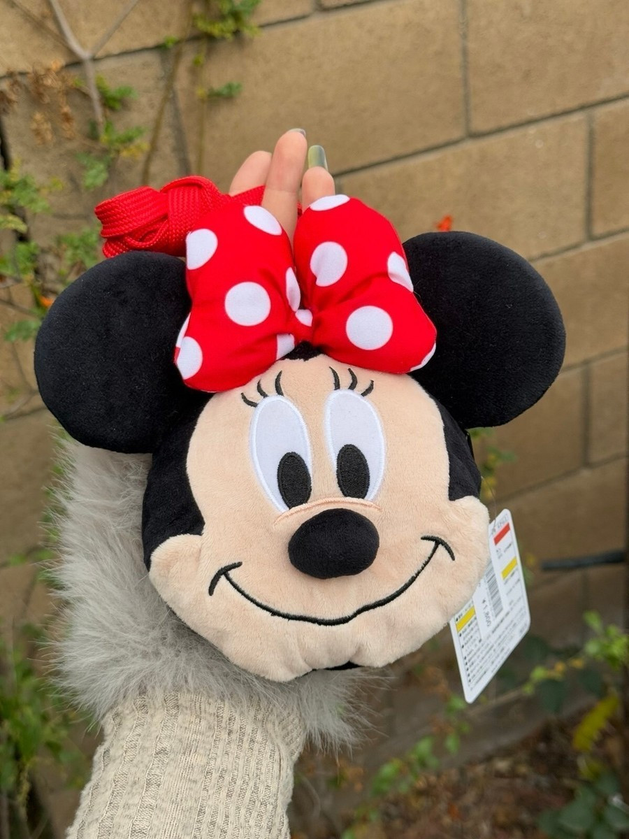 Tokyo Disney Minnie Mouse plush crossbody bag plush bag purse new | eBay US