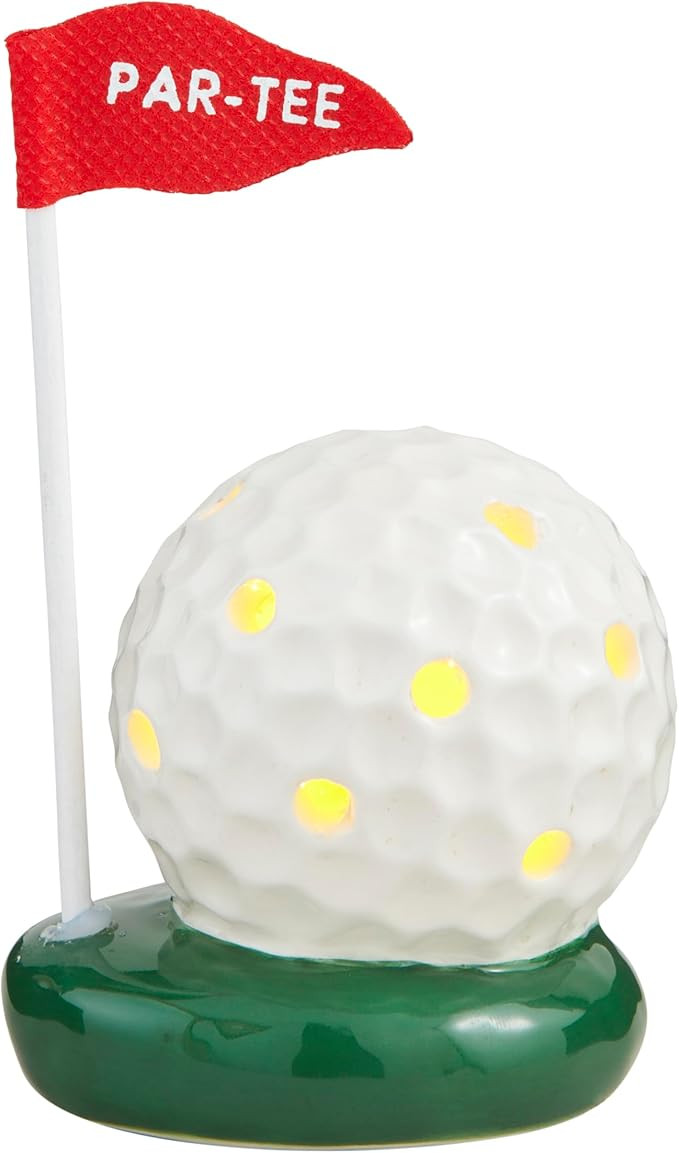 Mud Pie Golf Ball Light Up Sitter; 4 1/4" X 2 1/2" | Amazon (US)