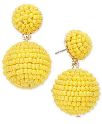 Seed Bead Embellished Drop Earrings, Created for Macy's | Macy's