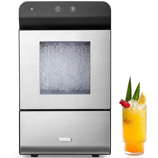 Gevi Household V2.0 Countertop Nugget Ice Maker | Self-Cleaning Pellet Ice Machine | Stainless St... | Amazon (US)