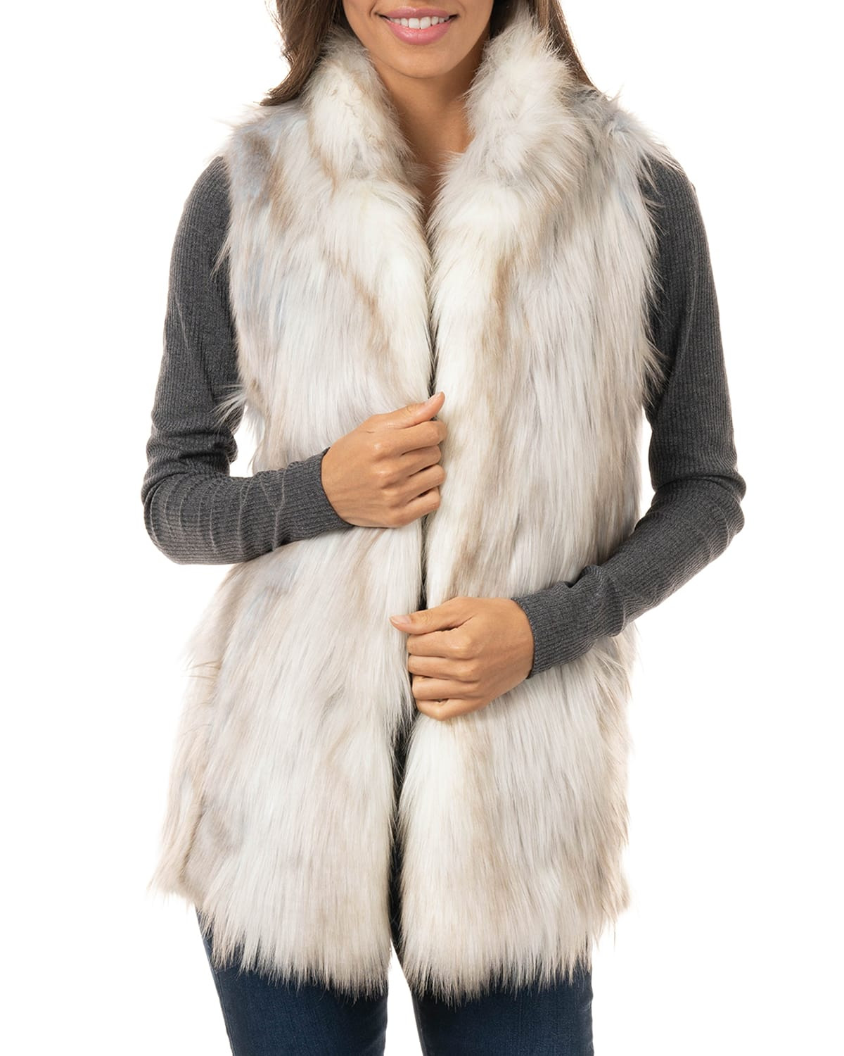 Limited Edition Faux-Fur Vest - Inclusive Sizing | Neiman Marcus