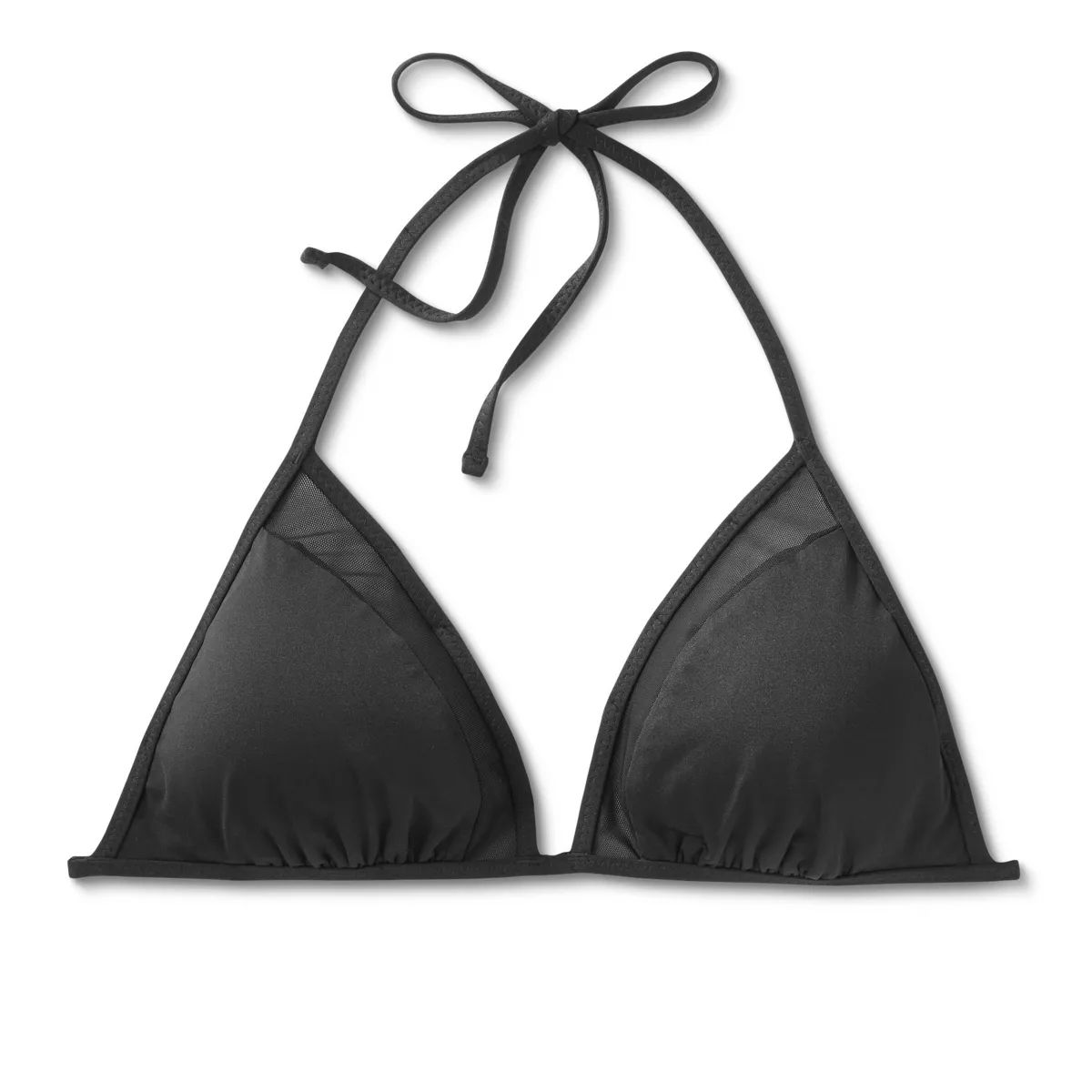 Women's Mesh Triangle Bikini Top - Shade & Shore™ Black | Target