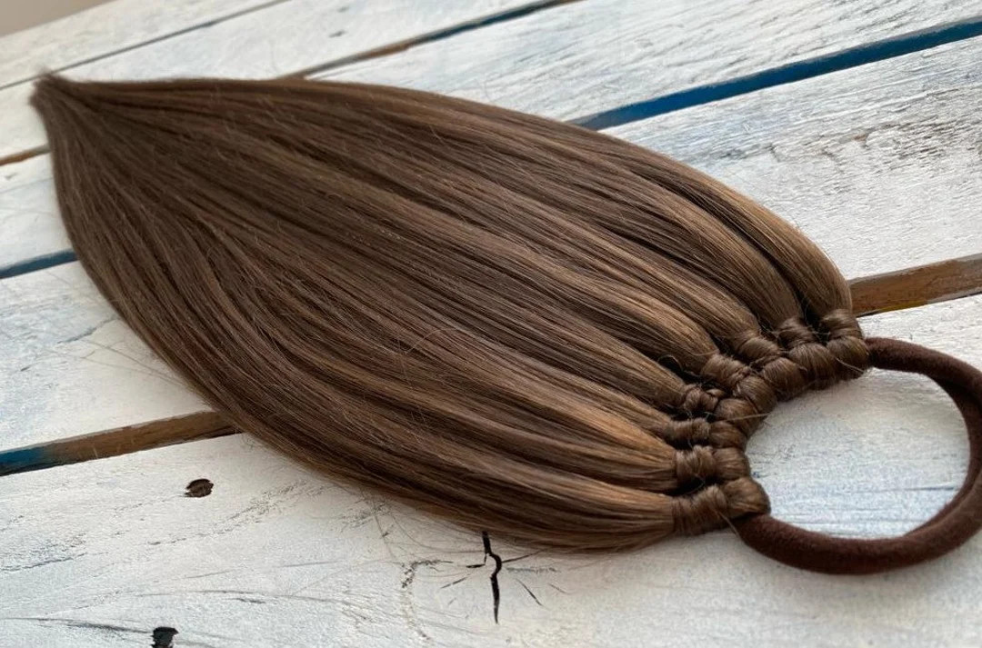Brown Fake Ponytail Extension, Sythetic Natural Colour, Cuztomize Colour Brown, Dance Festical Ha... | Etsy (US)