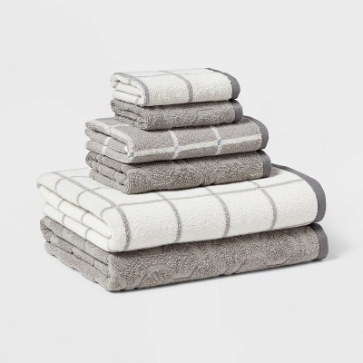 6pc Bath Towel Bundle Set Gray - Room Essentials™ | Target