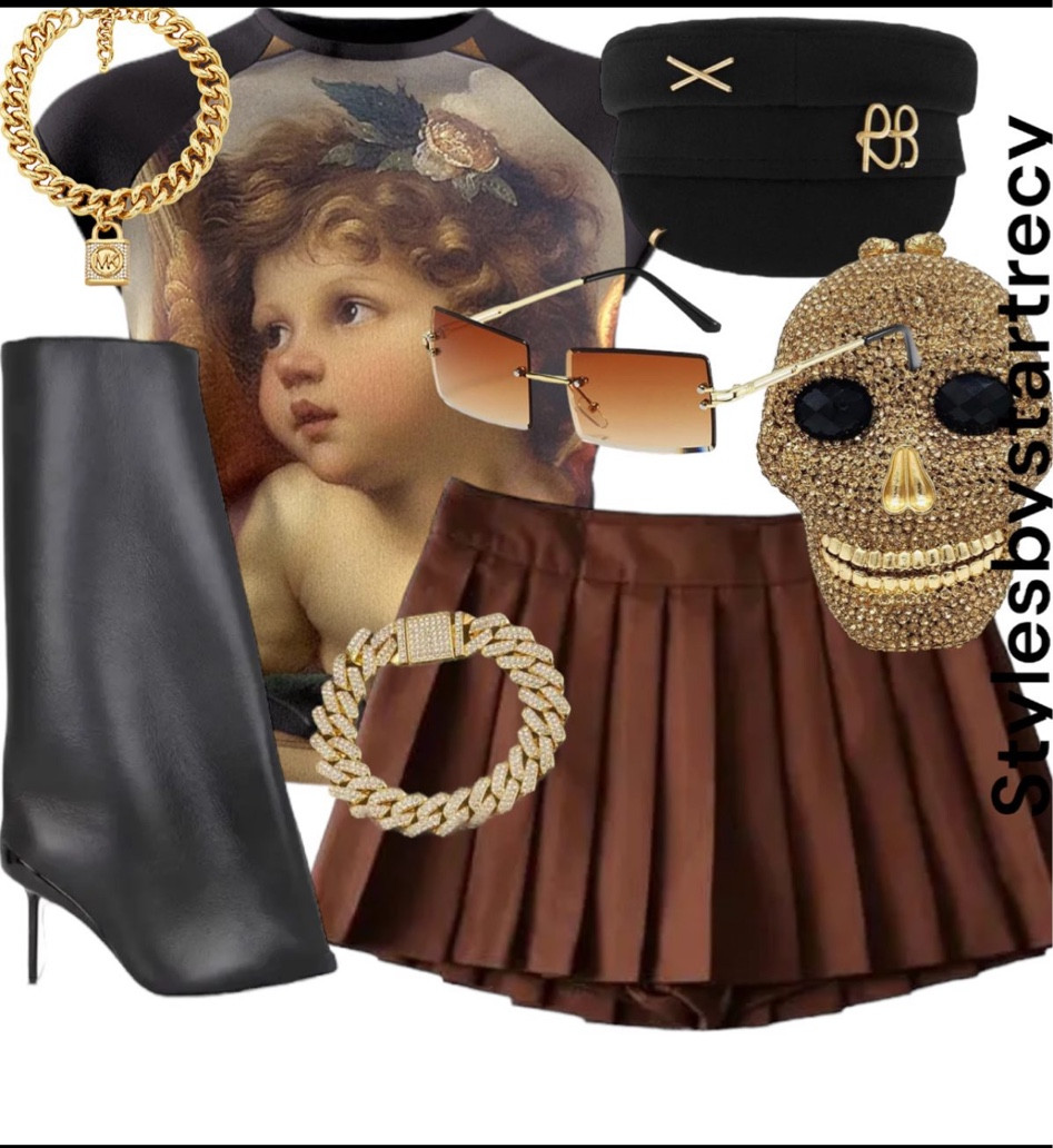 Top: Cheryse Angel Print Jersey Top