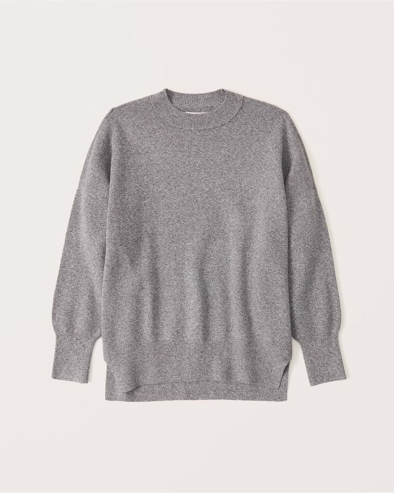 Women's LuxeLoft Oversized Legging-Friendly Crew Sweater | Women's Tops | Abercrombie.com | Abercrombie & Fitch (US)