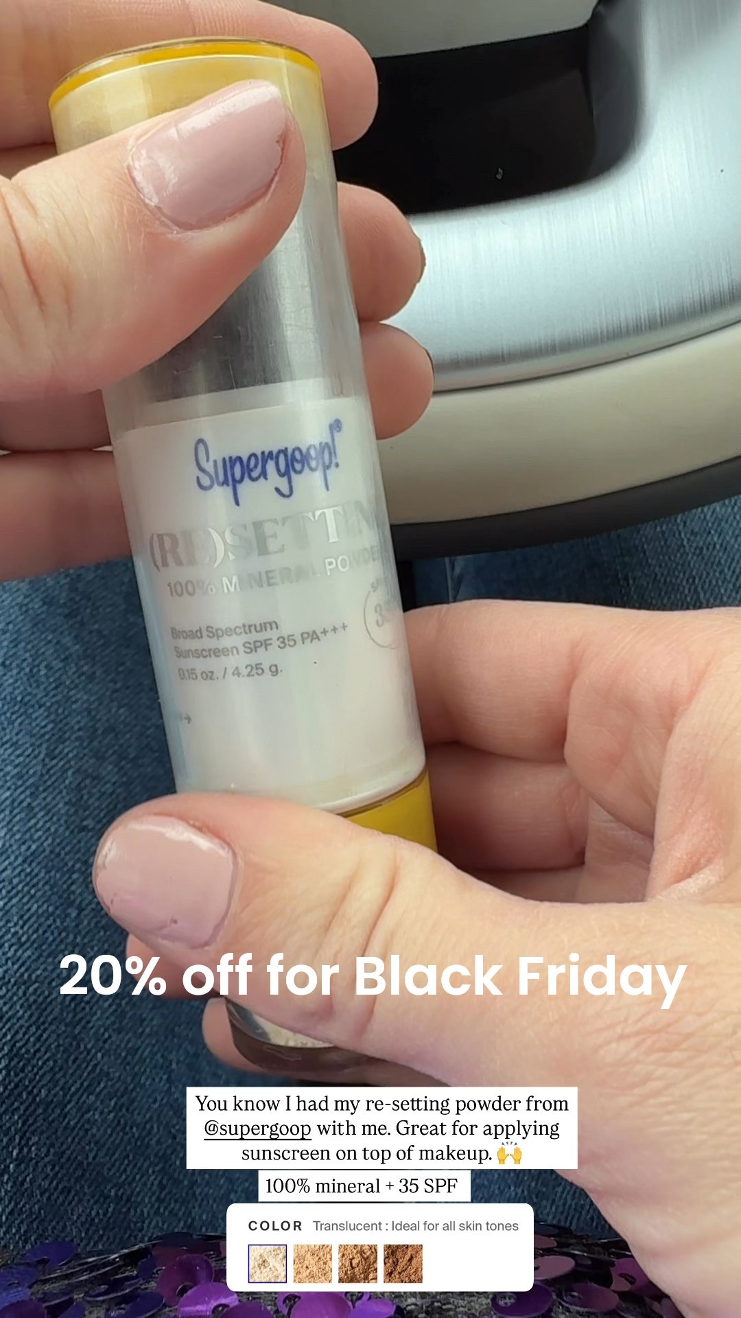 Supergoop Black Friday sale! 

20% off sitewide for a limited time 

#sunscreen #supergoop #spf #beauty #musthave #replenish #trending #stockingstuffers #deal #sale #blackfriday #holidayshopping 
#supergoop #pinkhaven 

#LTKBeauty #LTKSaleAlert #LTKCyberWeek