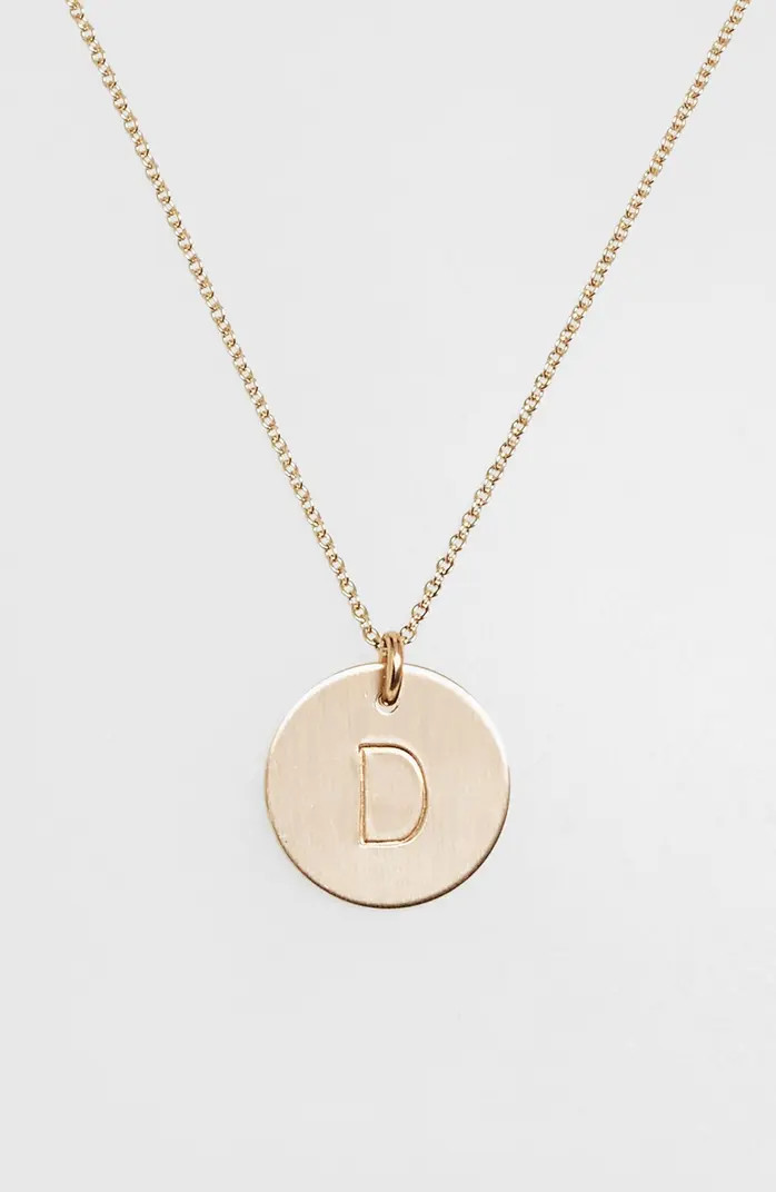 Nashelle 14k-Gold Fill Initial Disc Necklace | Nordstrom | Nordstrom