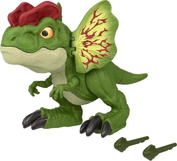 Mattel Jurassic World Uncaged Dinosaur Toy, Fierce Launchin' Dilophosaurus Figure with Shooting A... | Amazon (US)