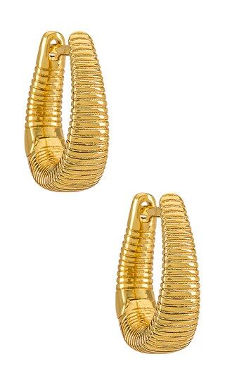 The Ridged Cuvee Hoops in Gold | Revolve Clothing (Global)