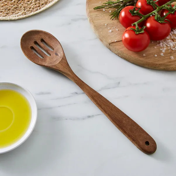 Wooden Slotted Spoon | Dunelm