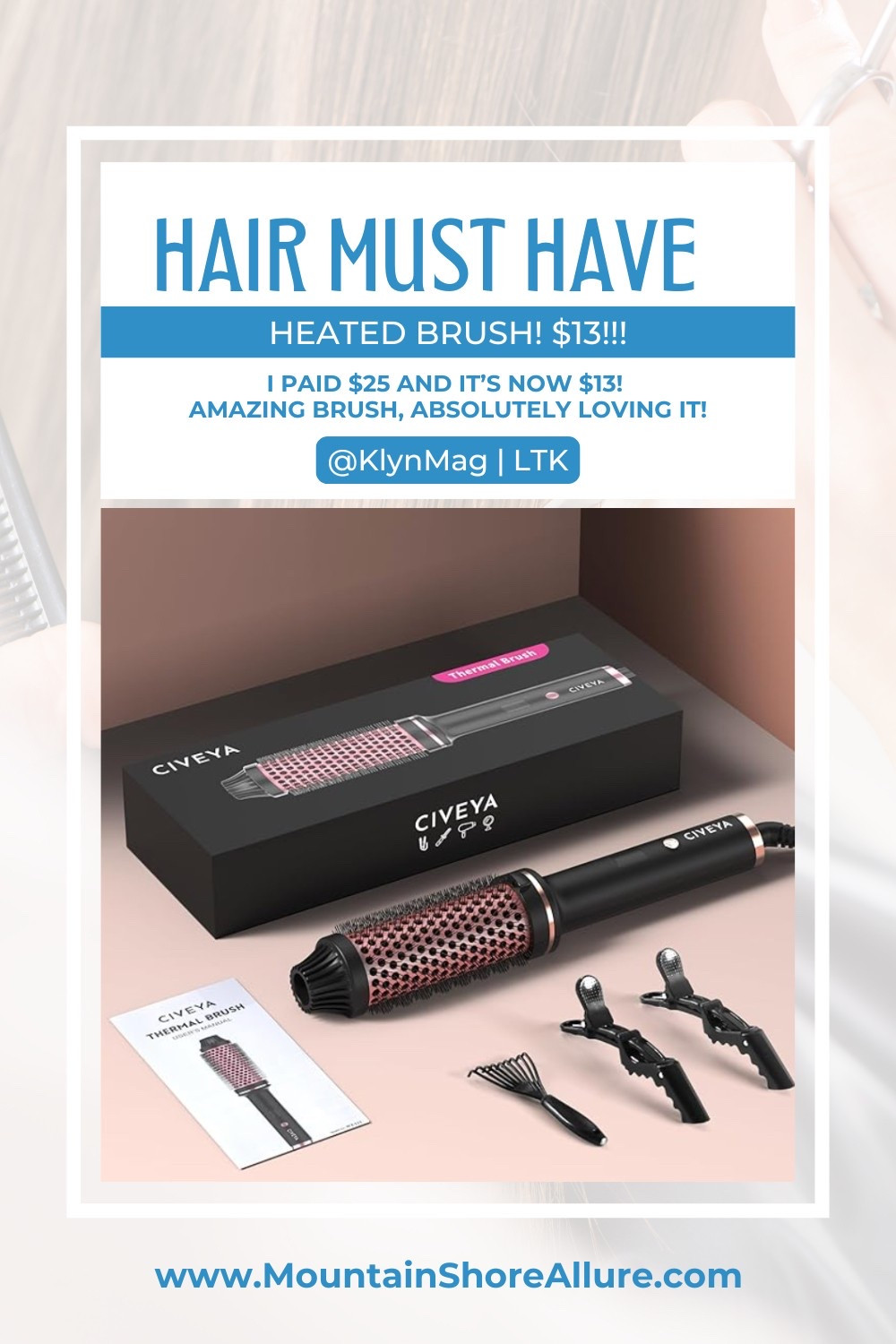 Amazon beauty find alert! This heated brush makes your hair so silky smooth with volume, bounce, and soft curls — all for just $13 right now! Don’t miss it! 💁‍♀️🔥 #AmazonBeautyFinds