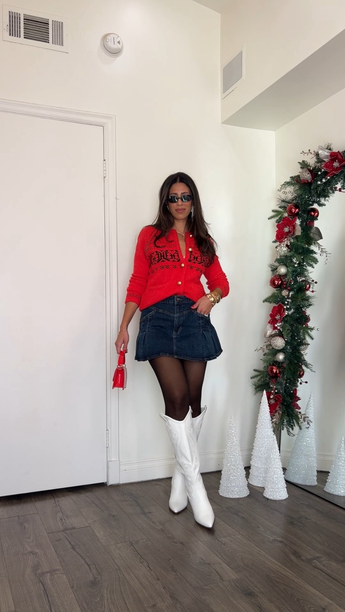 Walmart holiday outfit idea under $30
Wearing medium in the skirt 

#LTKMidsize #LTKootd #LTKHoliday