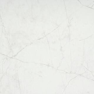 EMSER TILE Sterlina White 23.62 in. x 23.62 in. Matte Marble Look Porcelain Floor and Wall Tile (... | The Home Depot